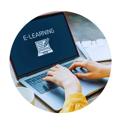 E-learning system and online library